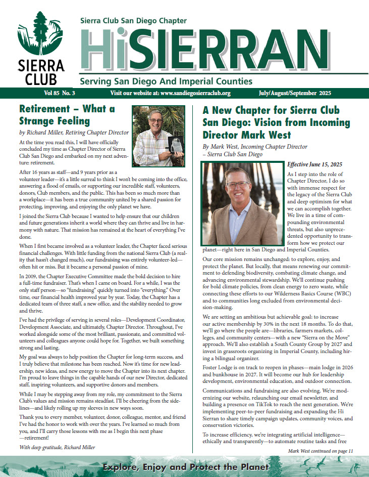 July, August, September 2025 Hi Sierran Newsletter